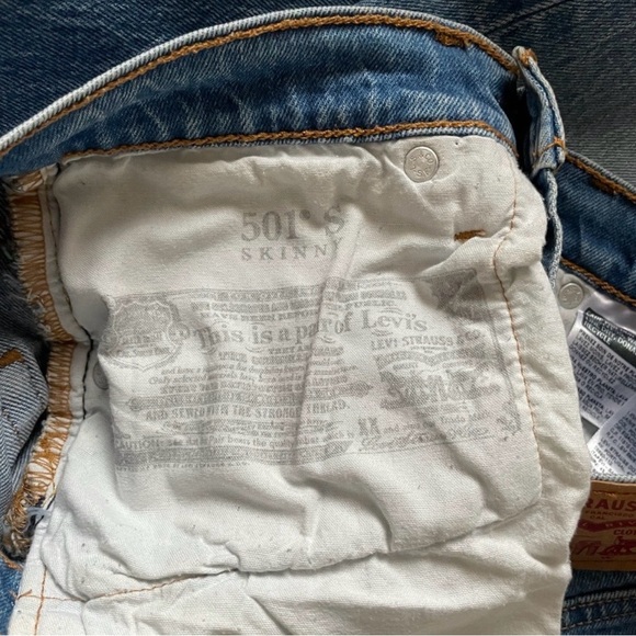 Levi's Women's Blue Jeans 501 skinny - Picture 5 of 6